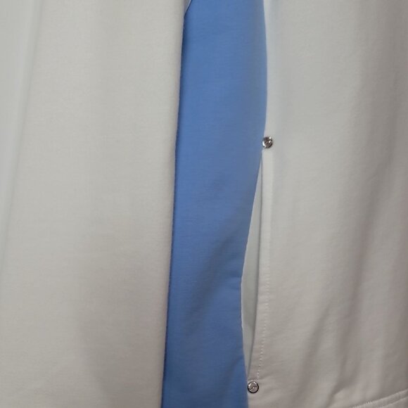 Lauren Active Womens White & Blue Track Jacket XL Cotton Polyester Blend - Picture 7 of 13